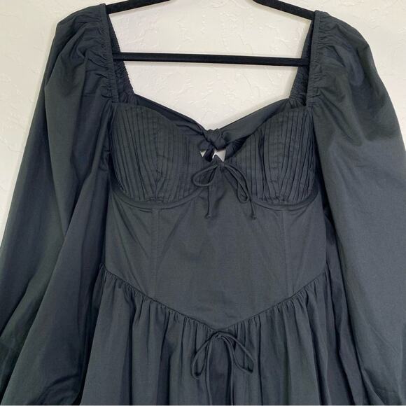 For Love & Lemons NWT Black Ruth Mini Dress Large - Picture 3 of 11